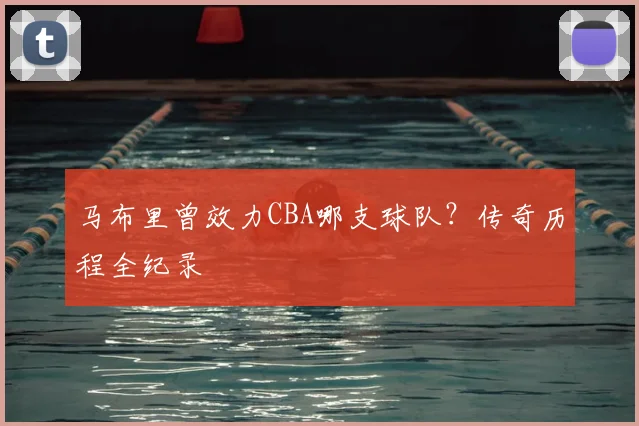 马布里曾效力CBA哪支球队？传奇历程全纪录